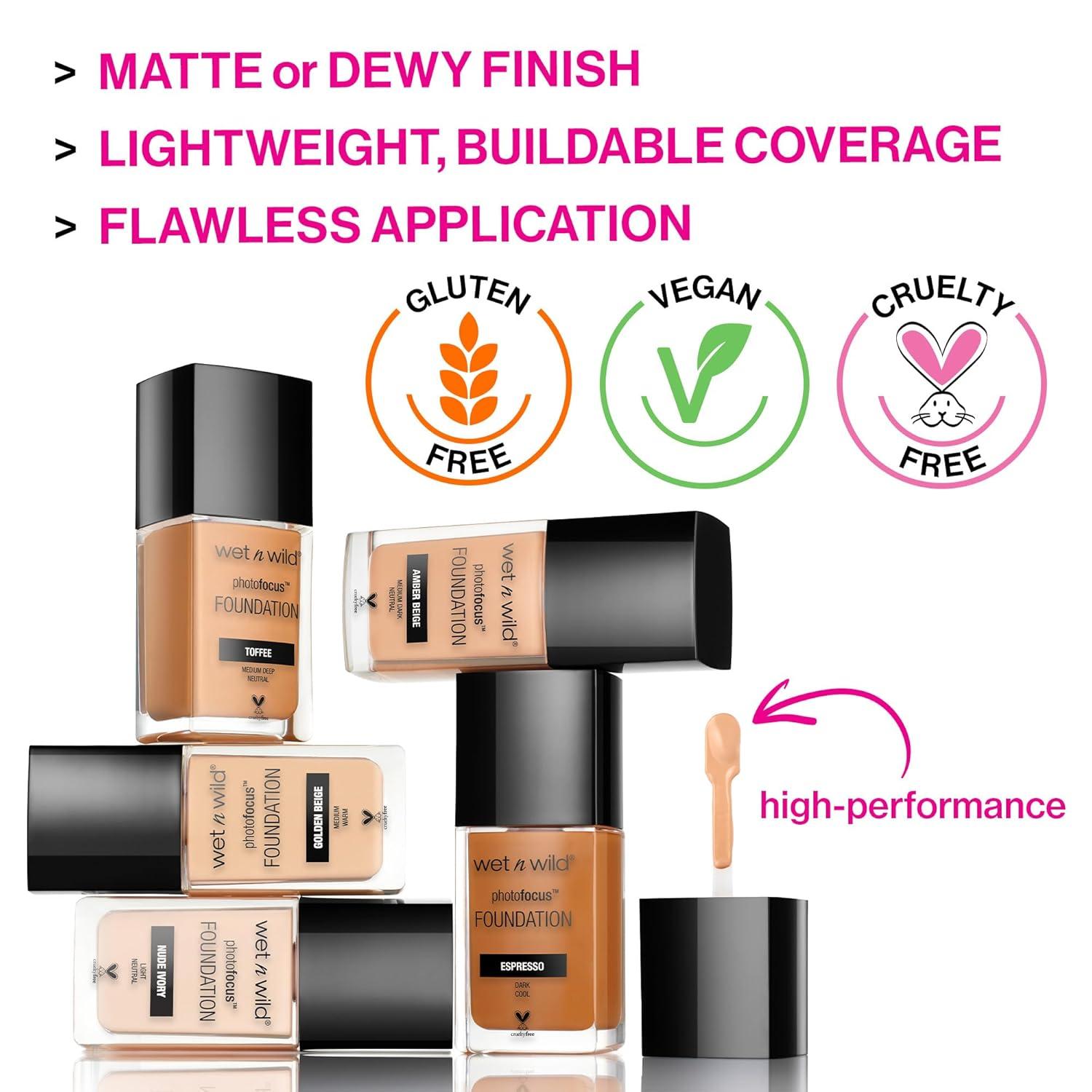 wet n wild Photo Focus Dewy Liquid Foundation Makeup, Soft Beige (Packaging May vary)(Porcelain)