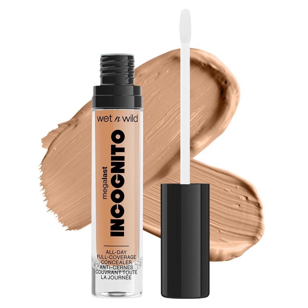 wet n wild Mega Last Incognito All-Day Full Coverage Liquid Matte Concealer Deep Sand, (1114055) (Pack of 2)(Medium Neutral)