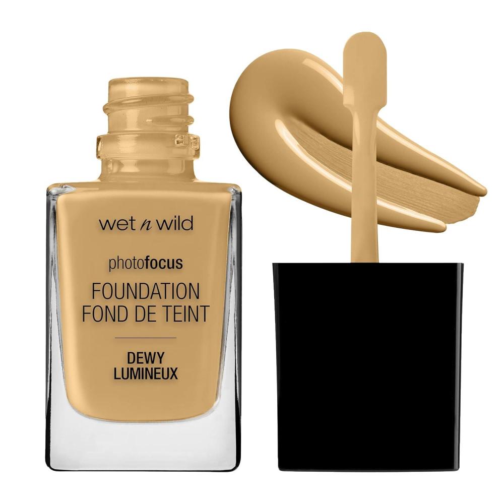 wet n wild Photo Focus Dewy Liquid Foundation Makeup, Soft Beige (Packaging May vary)(Desert Beige)