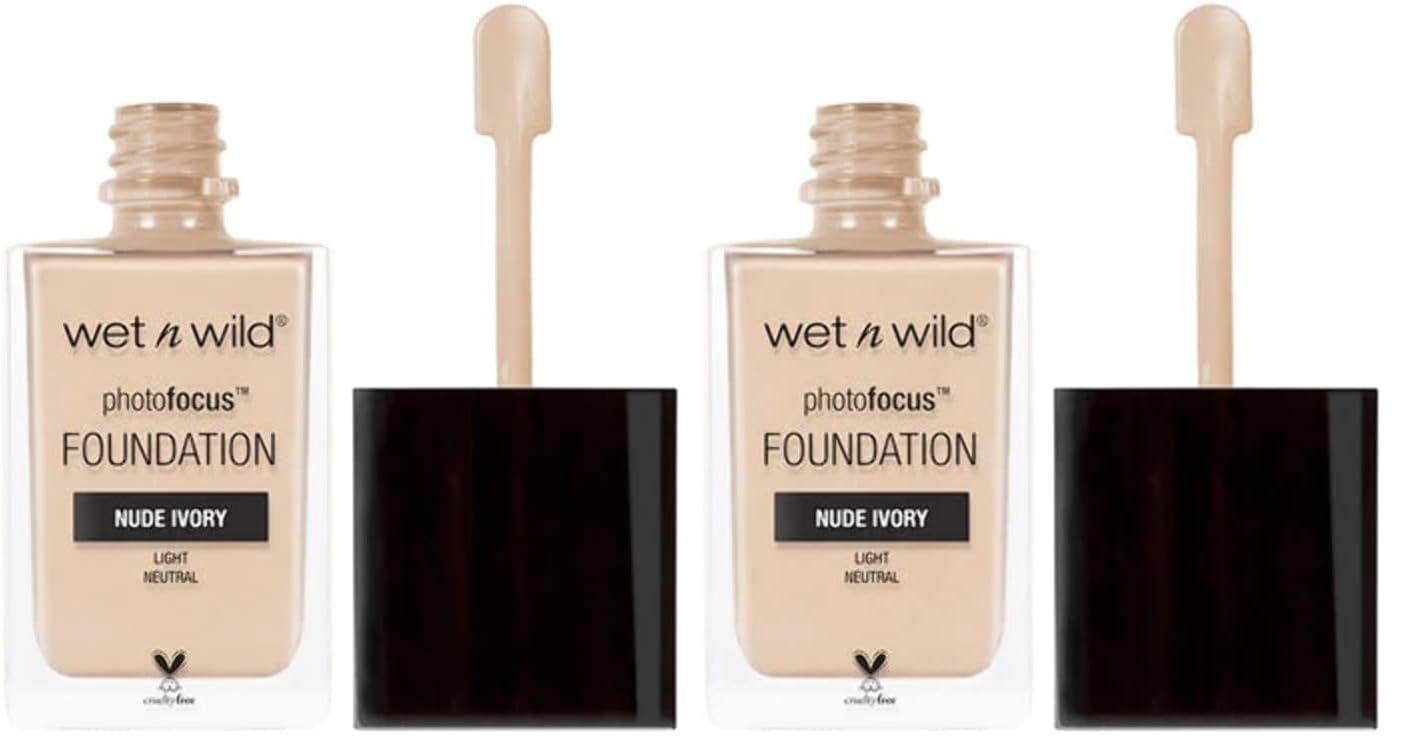 wet n wild Photo Focus Matte Liquid Foundation Golden Beige, Vegan & Cruelty-Free(Nude Ivory)