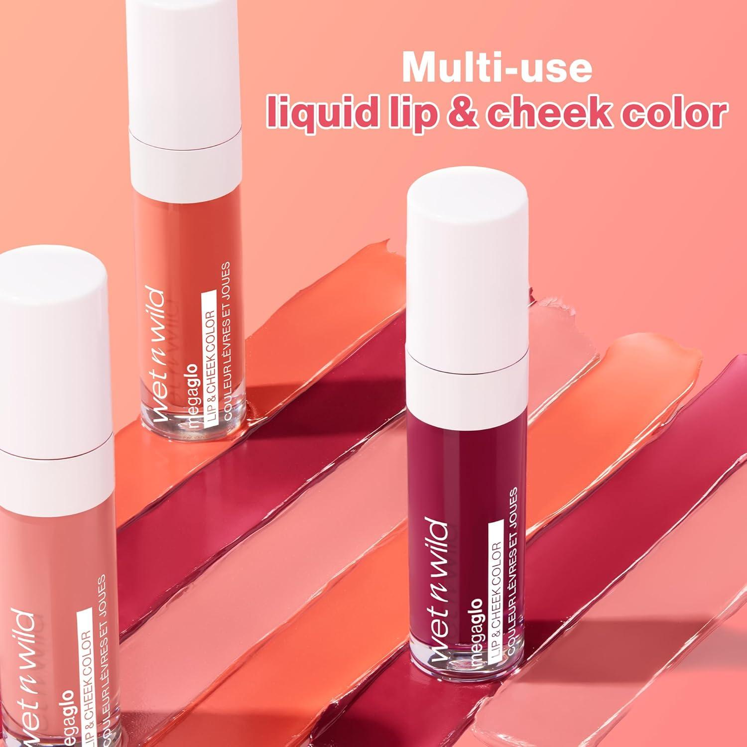 wet n wild Mega Glo Lip & Cheek Color, Creamy Coral Stain, Buildable Multi-Use Soft Matte Finish, Vegan & Cruelty-Free – Coral Dream(Rosy Romance)