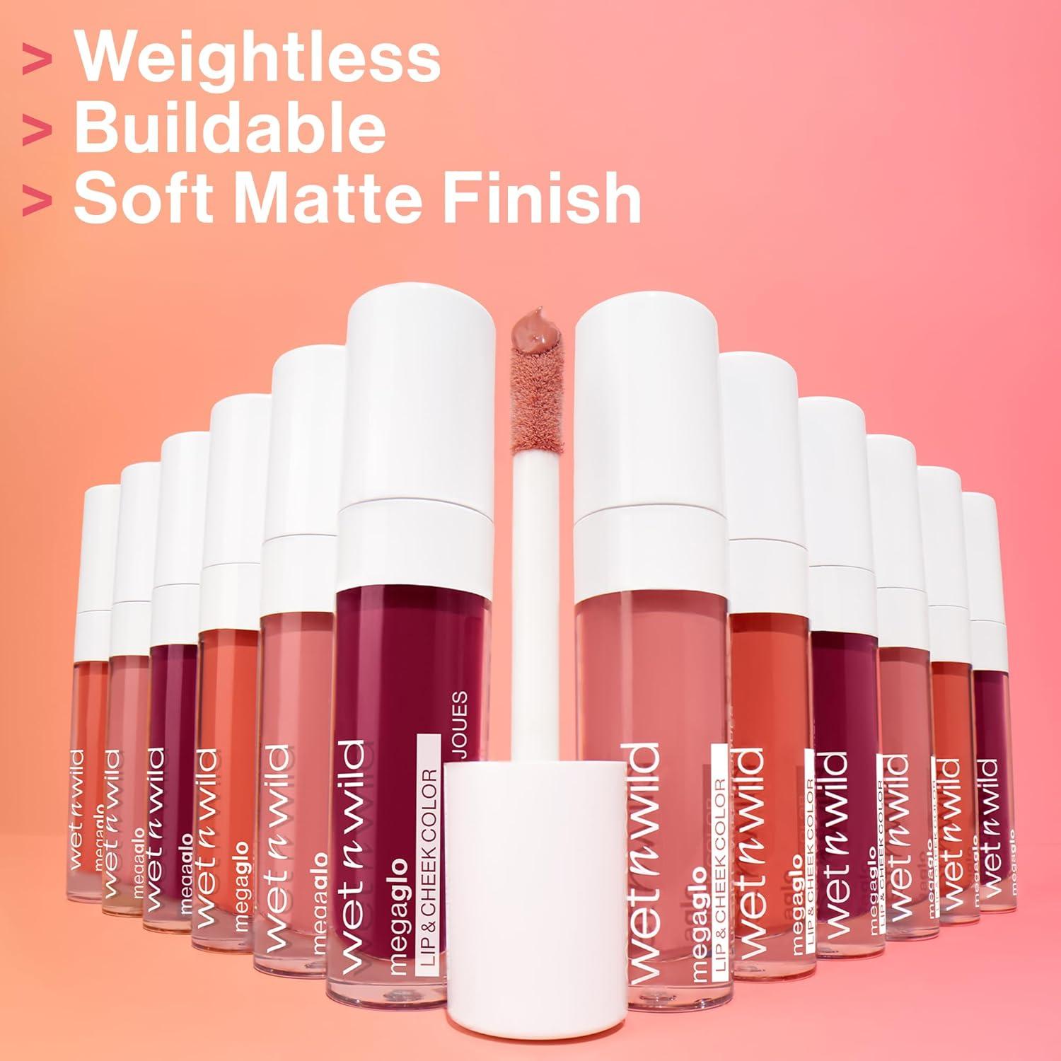 wet n wild Mega Glo Lip & Cheek Color, Creamy Coral Stain, Buildable Multi-Use Soft Matte Finish, Vegan & Cruelty-Free – Coral Dream(Rosy Romance)