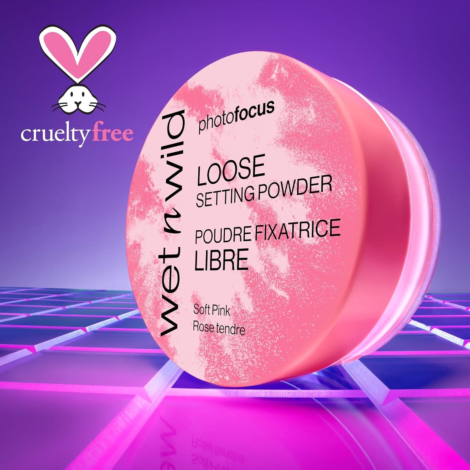 wet n wild Photo Focus Loose Baking Setting Powder, Highlighter Makeup, Fair to Medium & Tan Skin Tones – Translucent(Banana)