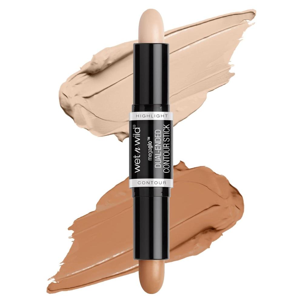 wet n wild MegaGlo Dual-Ended Contour Stick, Light Medium, Cruelty-Free(Medium/Tan)