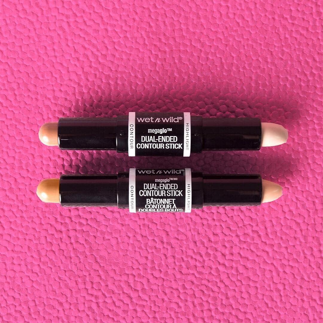 wet n wild MegaGlo Dual-Ended Contour Stick, Light Medium, Cruelty-Free(Medium/Tan)