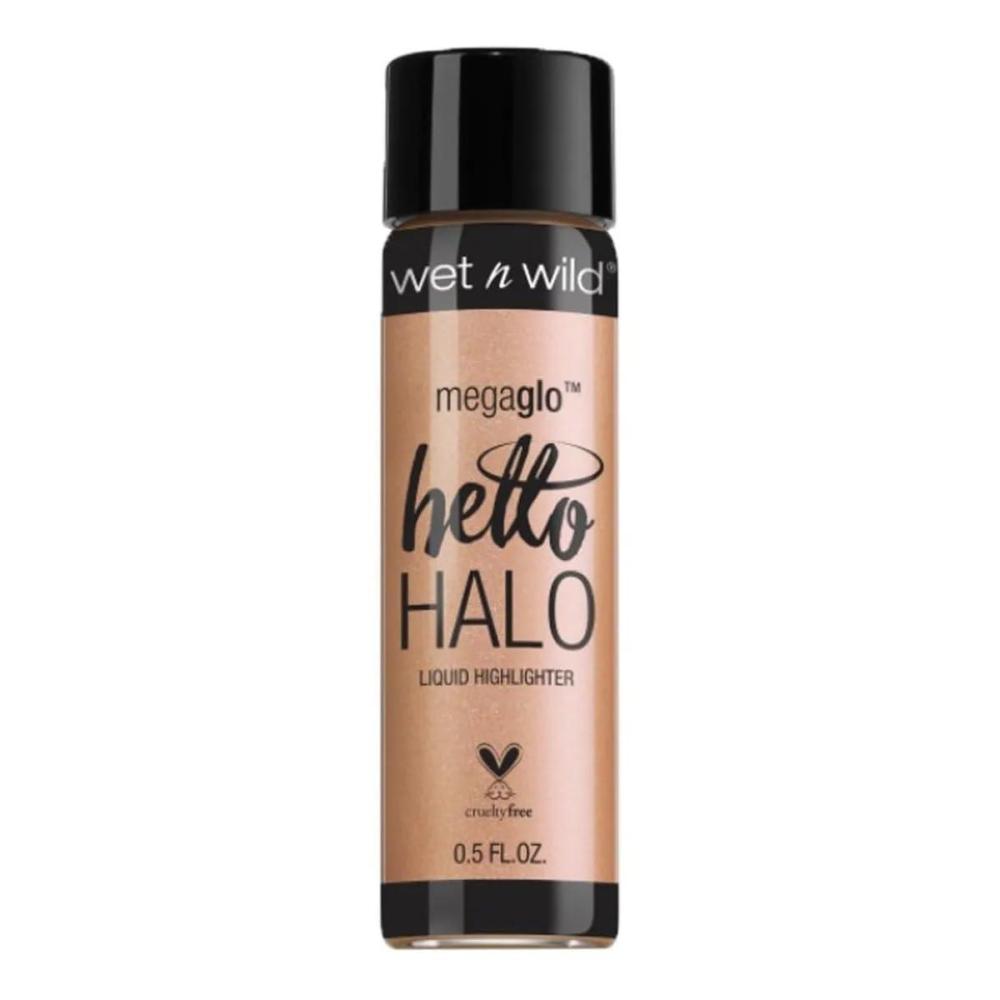 wet n wild MegaGlo Hello Halo Liquid Highlighter Makeup, Shimmer, Rose Gold Halo, Goodbye(Guilded Glow)