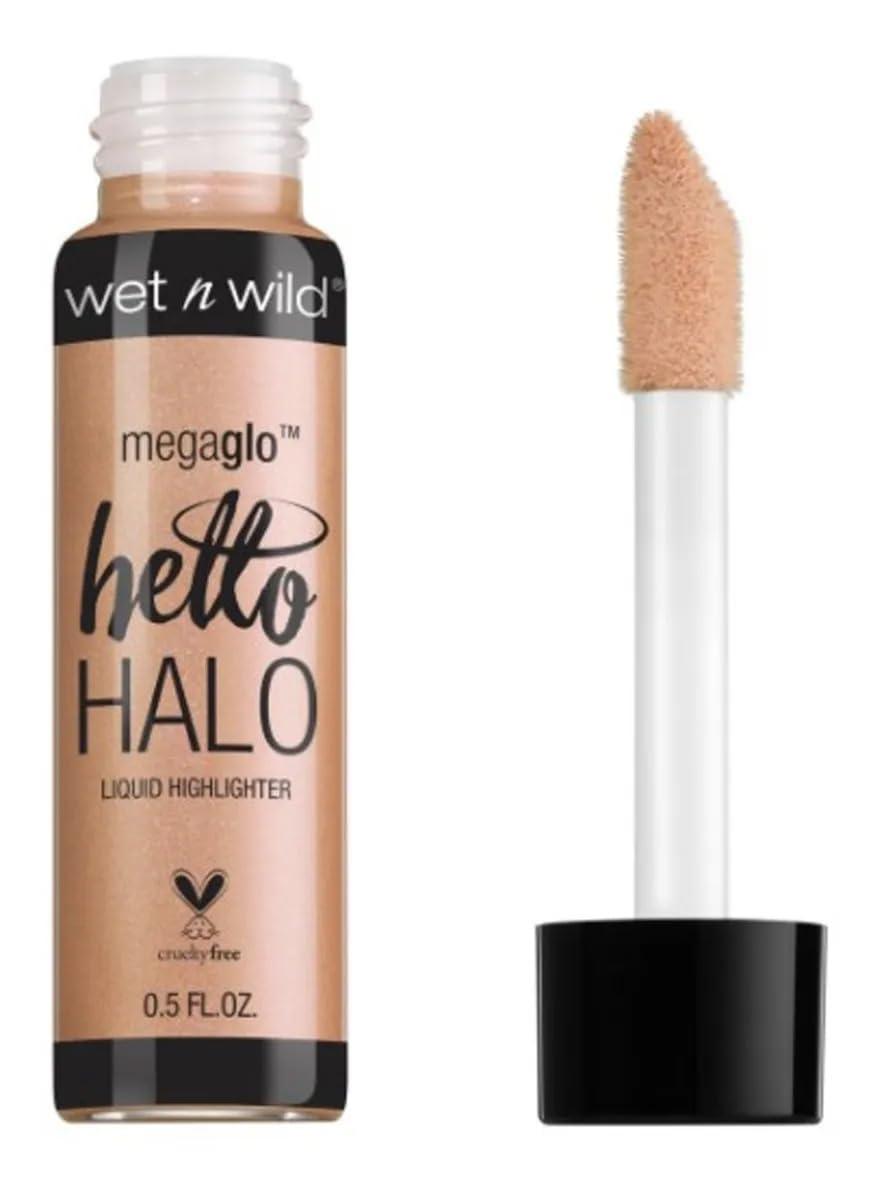wet n wild MegaGlo Hello Halo Liquid Highlighter Makeup, Shimmer, Rose Gold Halo, Goodbye(Guilded Glow)