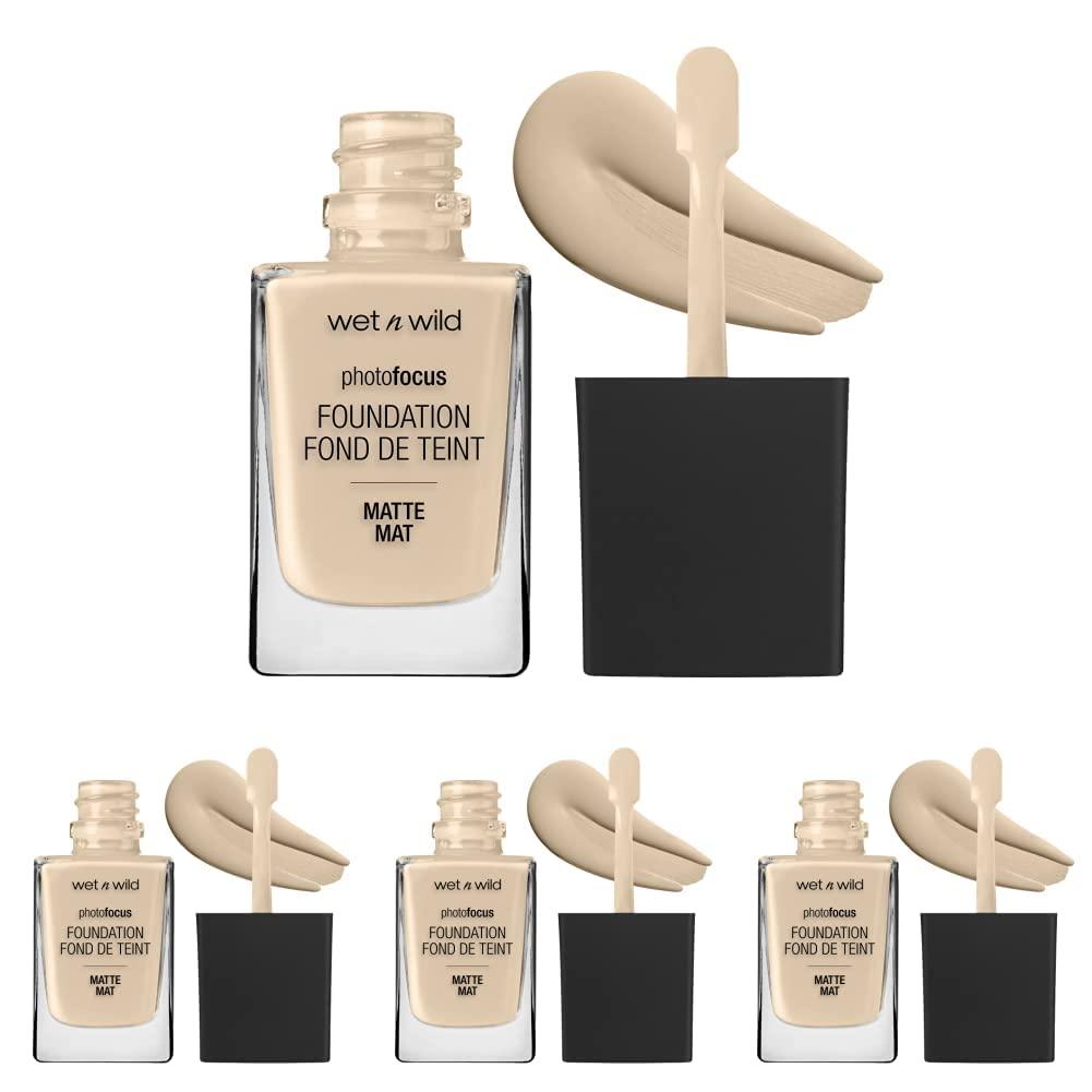 wet n wild Photo Focus Matte Liquid Foundation Golden Beige, Vegan & Cruelty-Free(Porcelain)