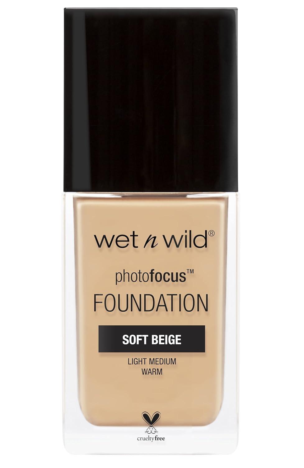 wet n wild Photo Focus Matte Liquid Foundation Golden Beige, Vegan & Cruelty-Free(Soft Beige)