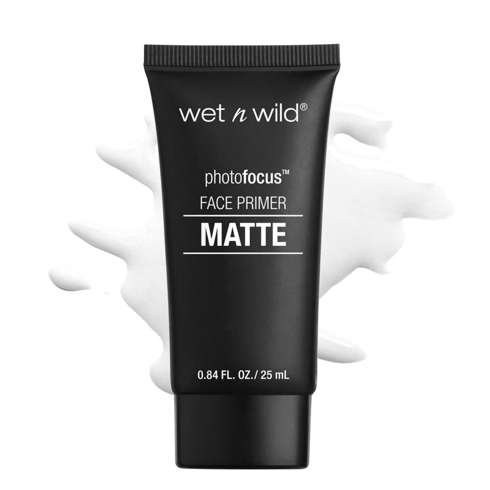 wet n wild Face Primer Photo Focus Matte Face Primer Clear, Perfect Prep & Matte Finish, Extends Makeup Wear, Weightless Hydration with Aloe Vera & Vitamin E, Cruelty-Free – Partners in Prime(Matte)