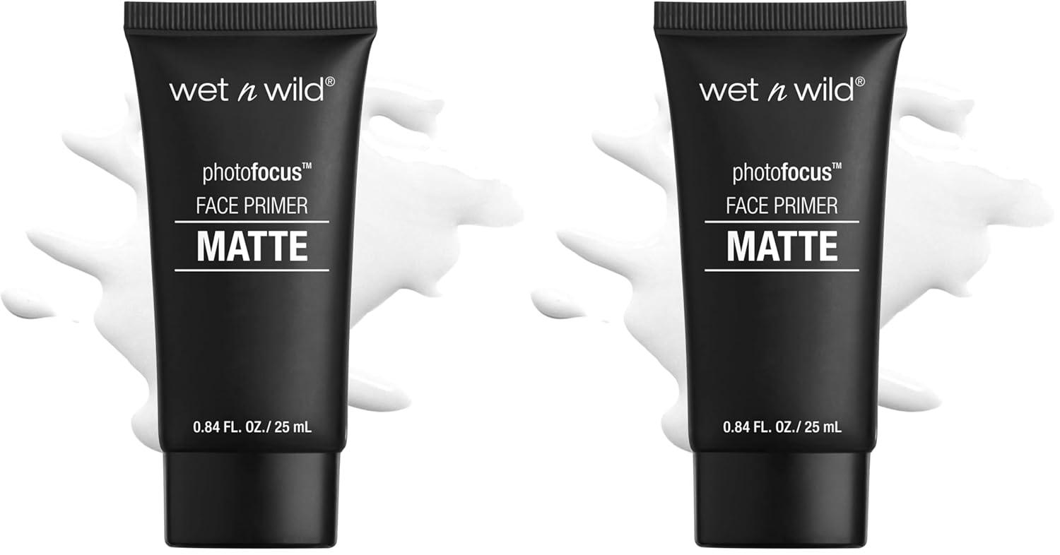 wet n wild Face Primer Photo Focus Matte Face Primer Clear, Perfect Prep & Matte Finish, Extends Makeup Wear, Weightless Hydration with Aloe Vera & Vitamin E, Cruelty-Free – Partners in Prime(Matte)