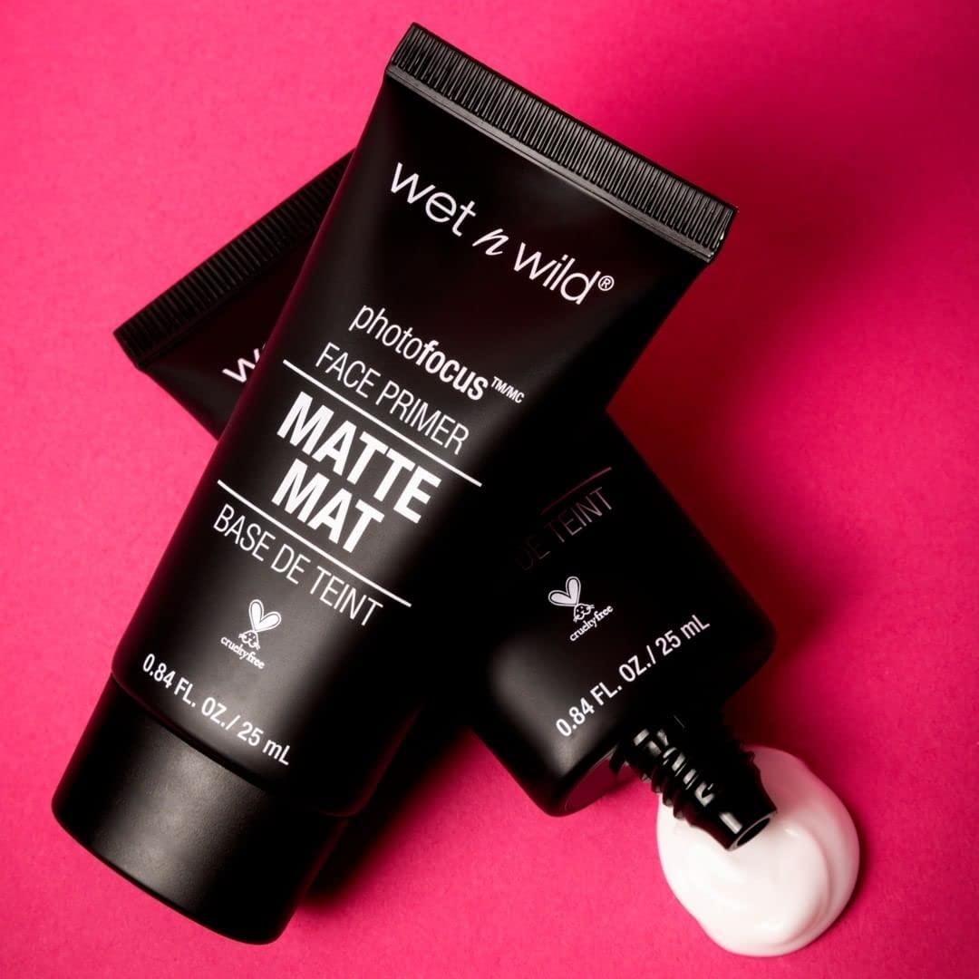 wet n wild Face Primer Photo Focus Matte Face Primer Clear, Perfect Prep & Matte Finish, Extends Makeup Wear, Weightless Hydration with Aloe Vera & Vitamin E, Cruelty-Free – Partners in Prime(Matte)