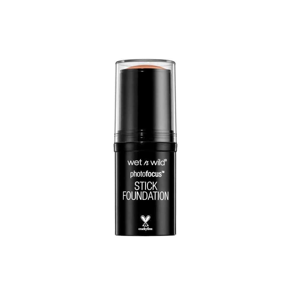 wet n wild Photo Focus Matte Foundation Stick Makeup, Shell Ivory | Vegan & Cruelty-Free(Sunkiss Beige)