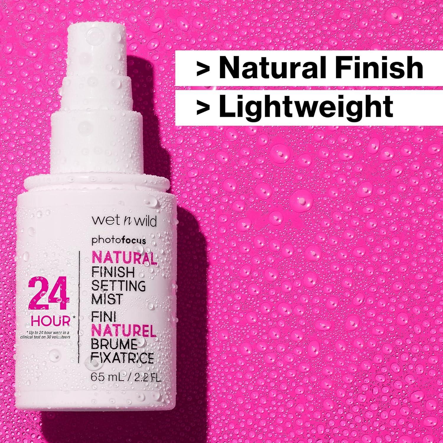 wet n wild Photo Focus Setting Mist, Up to 24HR Wear, Lightweight & Nourishing with Provitamin B5 & E, Suitable for All Skin Types, Cruelty-Free & Vegan- Matte Finish