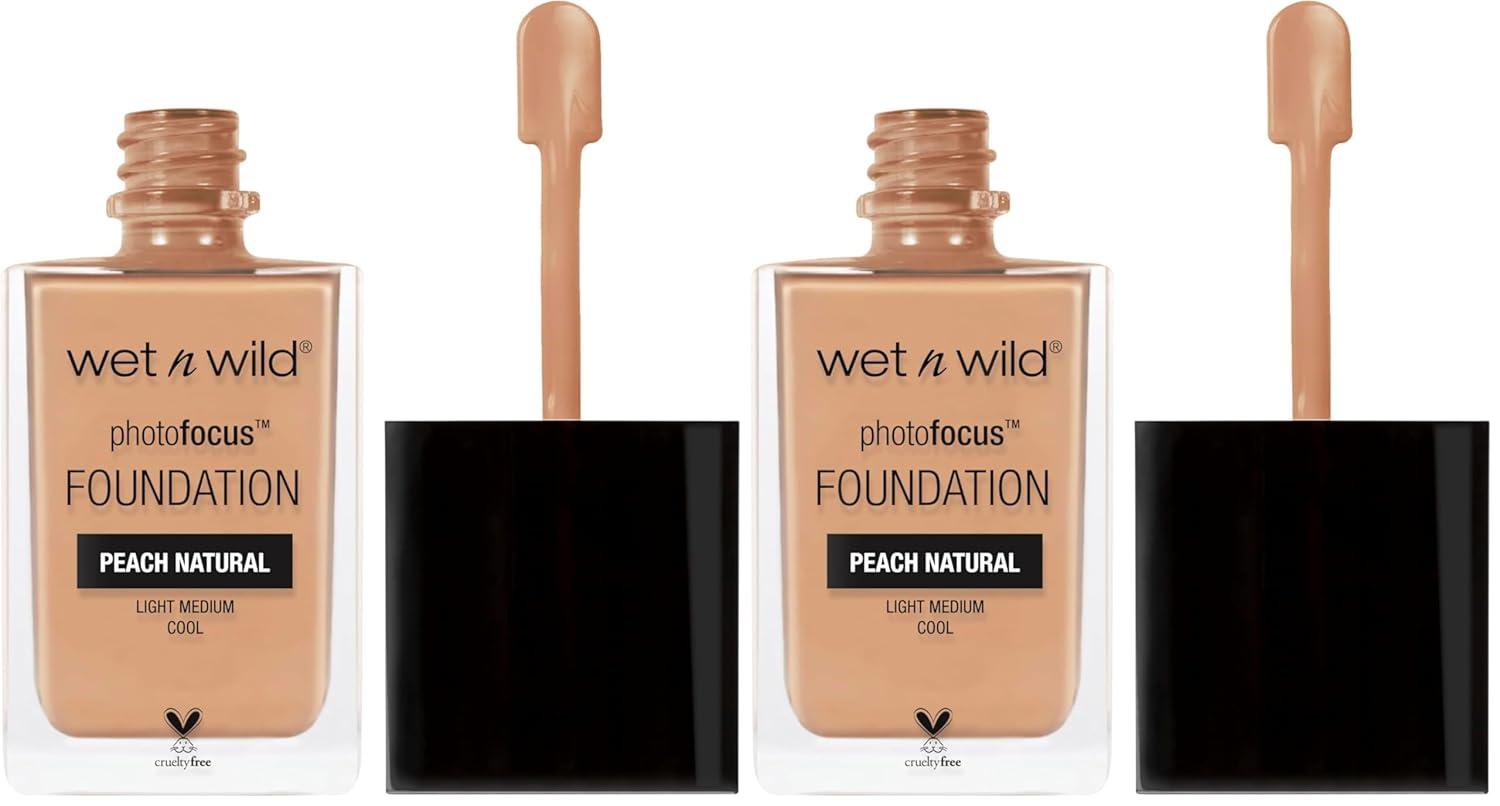 wet n wild Photo Focus Matte Liquid Foundation Golden Beige, Vegan & Cruelty-Free(Peach Natural)