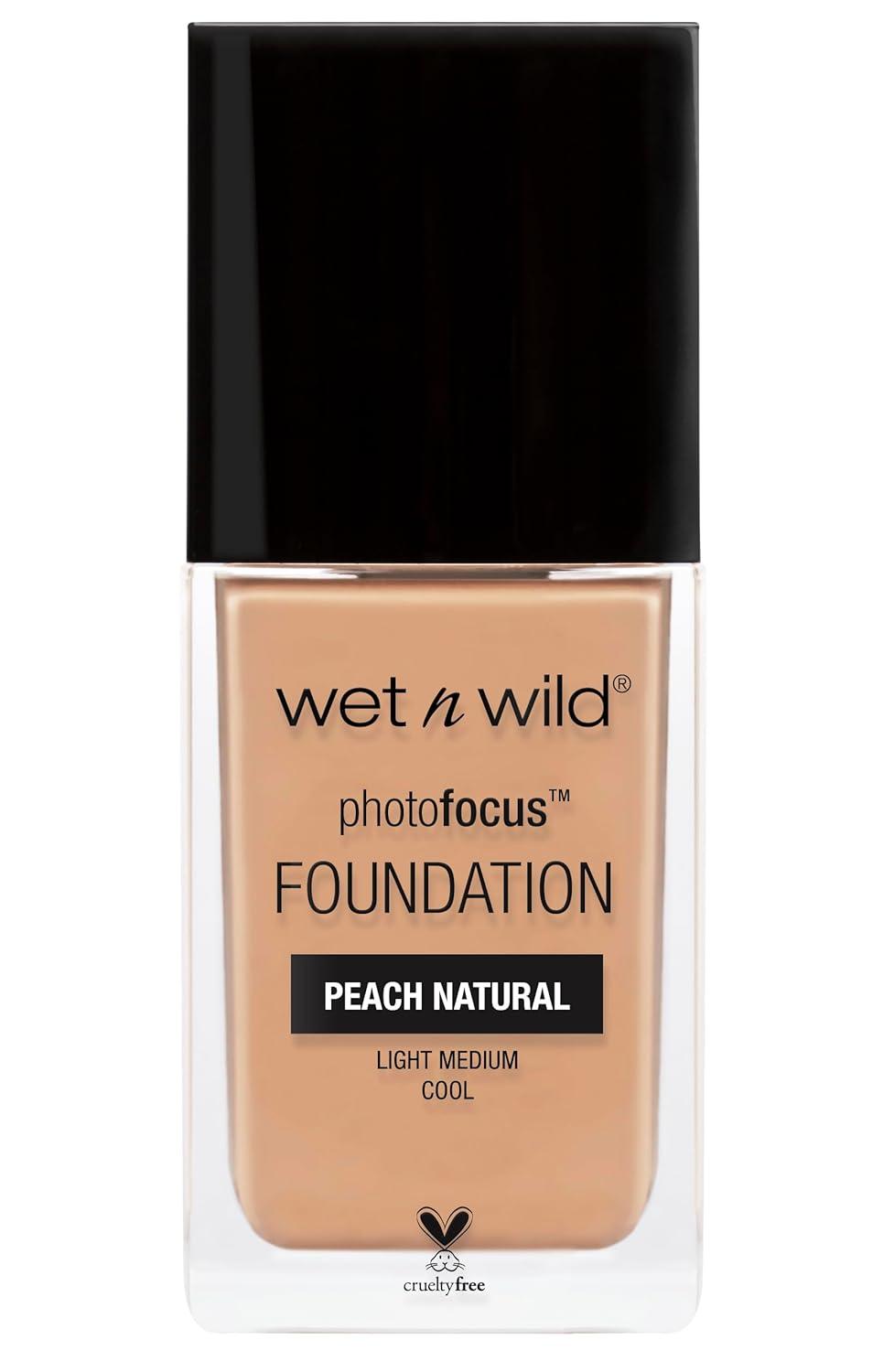 wet n wild Photo Focus Matte Liquid Foundation Golden Beige, Vegan & Cruelty-Free(Peach Natural)