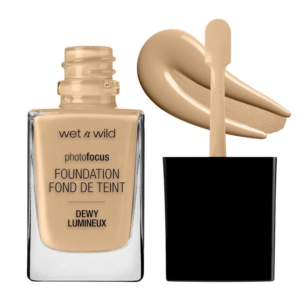 wet n wild Photo Focus Dewy Liquid Foundation Makeup, Soft Beige (Packaging May vary)(Bronze Beige)