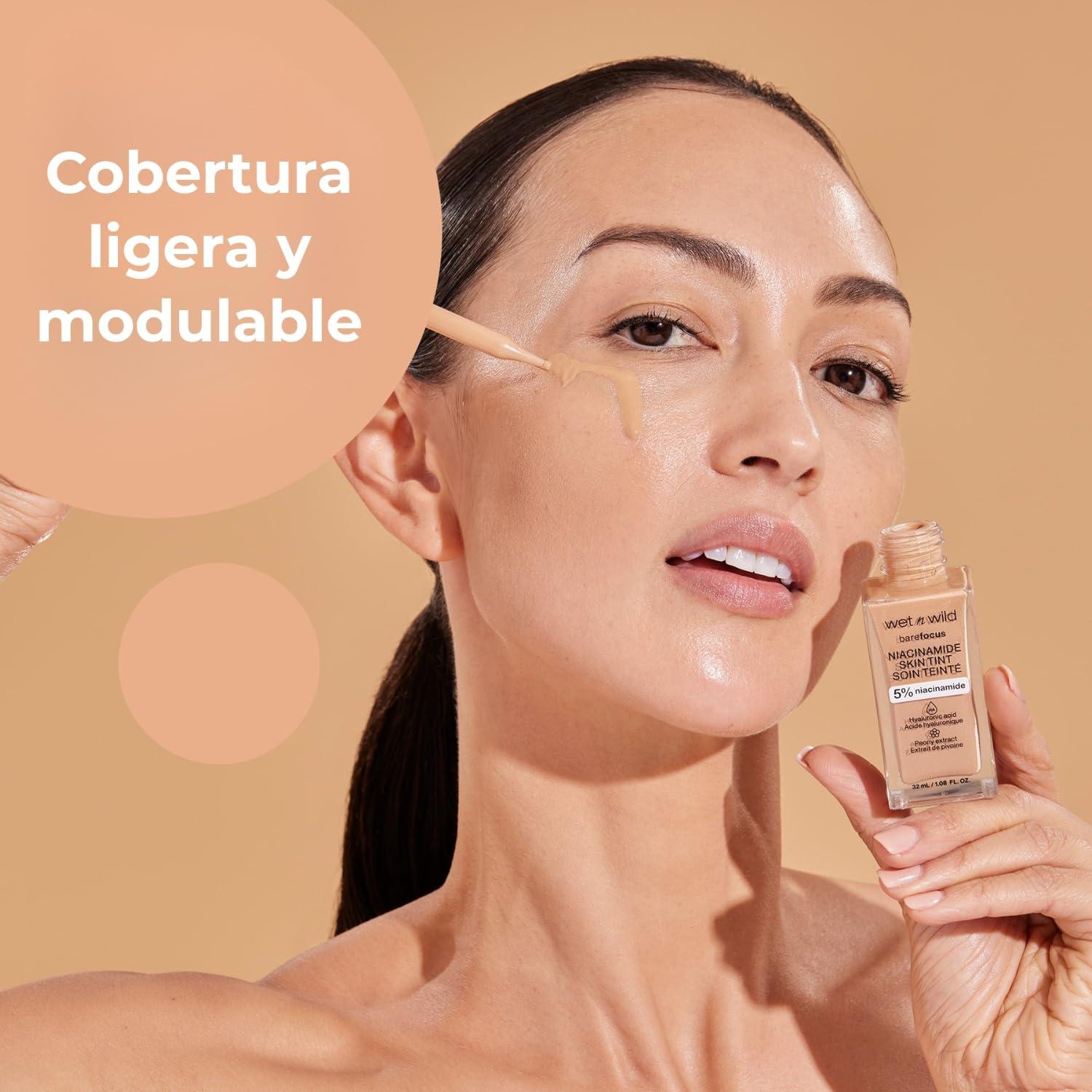 wet n wild Bare Focus Skin Tint, 5% Niacinamide Enriched, Buildable Sheer Lightweight Coverage, Natural Radiant Finish, Hyaluronic & Vitamin Hydration Boost, Cruelty-Free & Vegan – Fair Beige(Fair Beige)