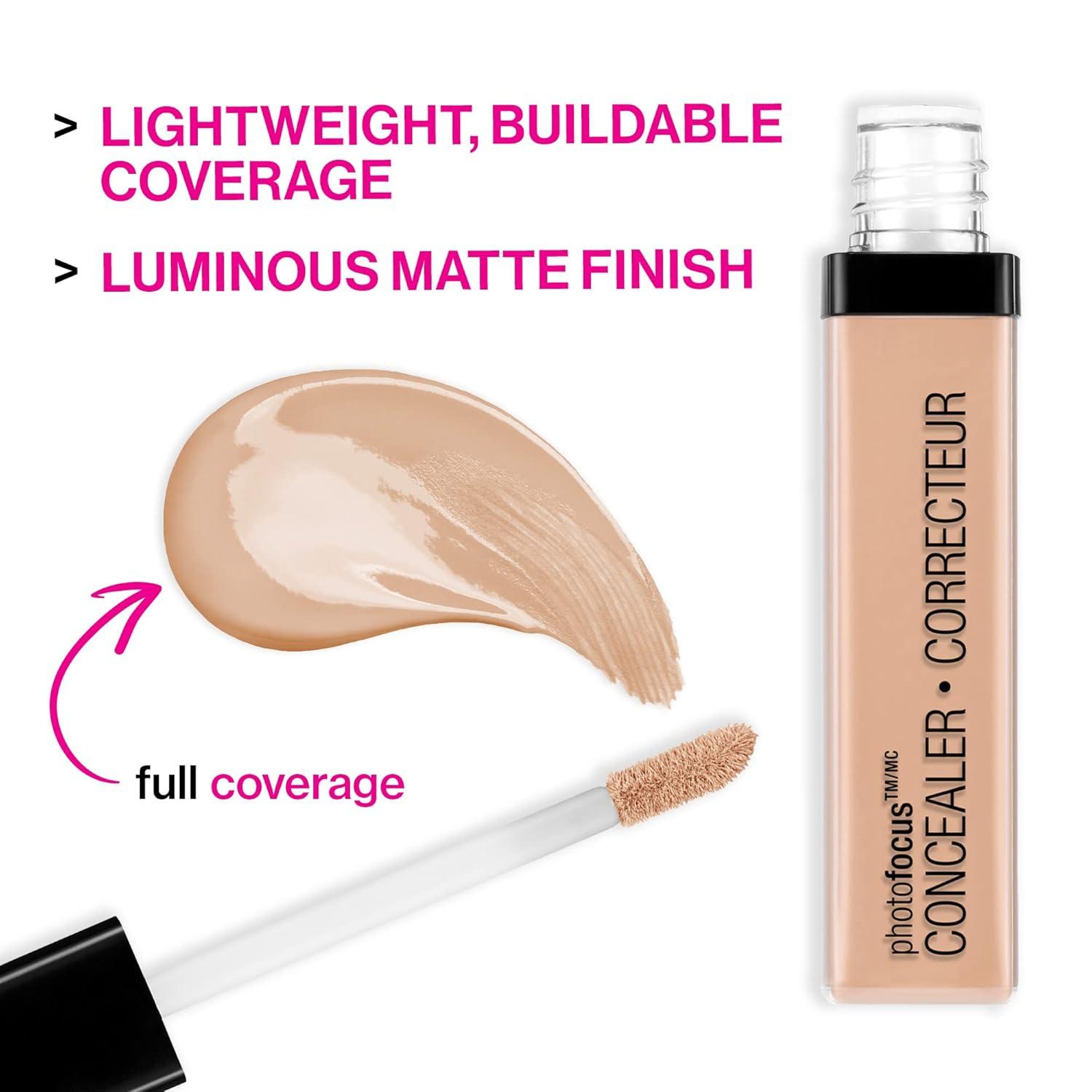 wet n wild Photo Focus Concealer, Light Honey, Under Eyes, Makeup, Blemish, Full Coverage, Lightweight(Light Honey)