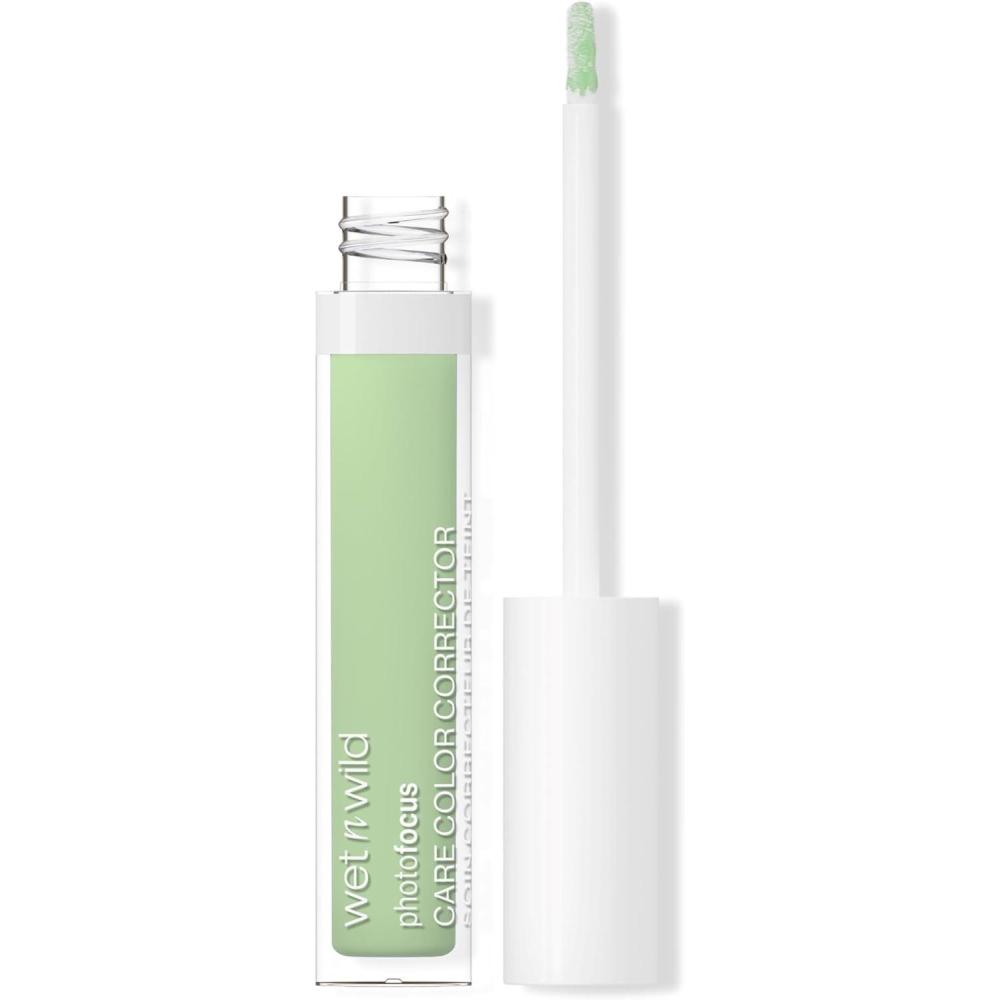 wet n wild Photo Focus Care Color Corrector, Tea Tree Extract-Infused, Seamlessly Buildable for All Skin Types, Lightweight Formula for Flawless Correction, Vegan & Cruelty-Free – Green(Green)