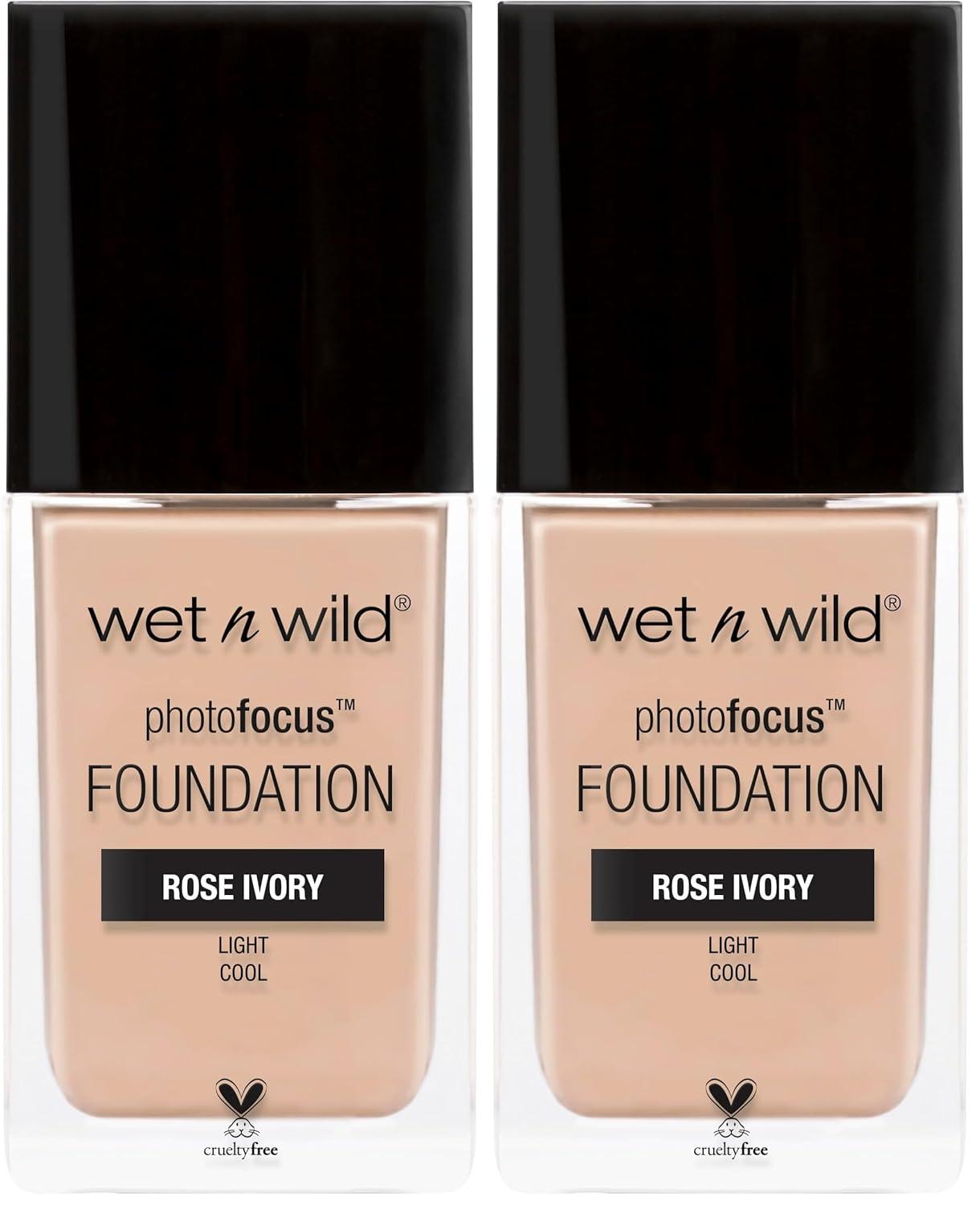 wet n wild Photo Focus Matte Liquid Foundation Golden Beige, Vegan & Cruelty-Free(Rose Ivory)