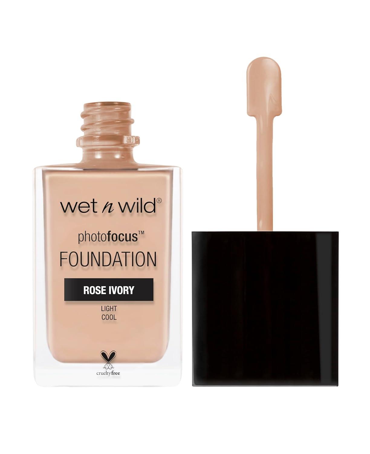 wet n wild Photo Focus Matte Liquid Foundation Golden Beige, Vegan & Cruelty-Free(Rose Ivory)