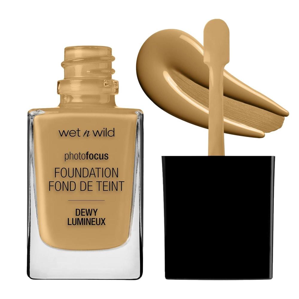 wet n wild Photo Focus Dewy Liquid Foundation Makeup, Soft Beige (Packaging May vary)(Caramel)