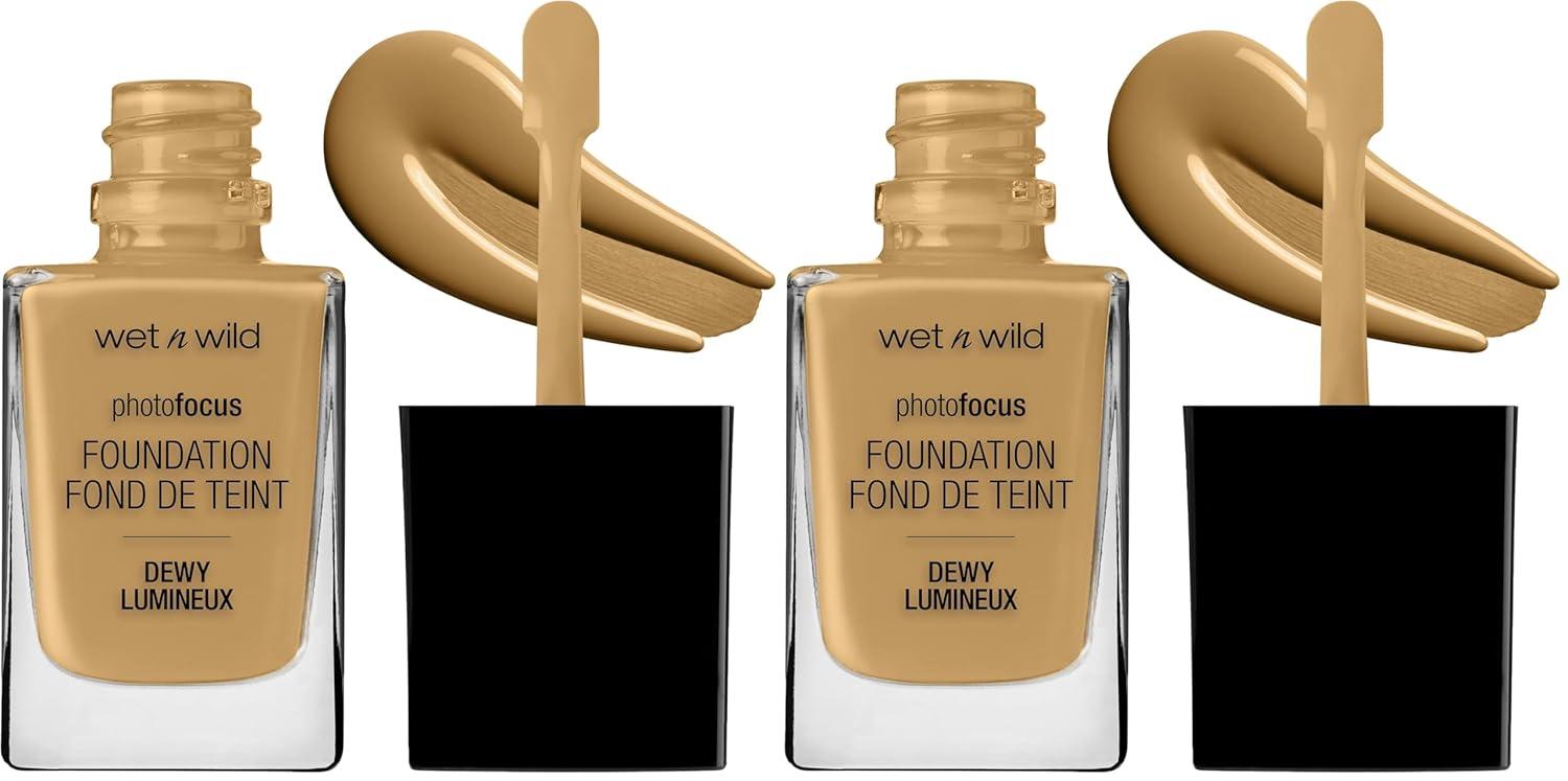 wet n wild Photo Focus Dewy Liquid Foundation Makeup, Soft Beige (Packaging May vary)(Caramel)