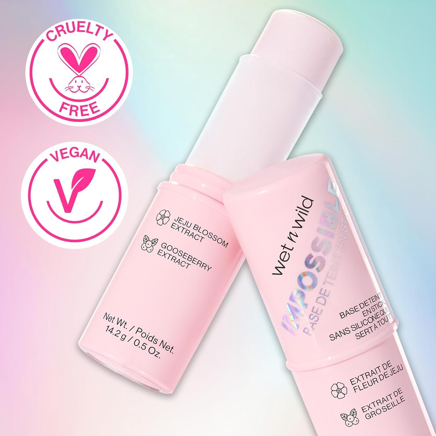 wet n wild Impossible Primer Stick, Enriched with Gooseberry & Jeju Blossom for a Brightening Durable Makeup Base, Vegan & Cruelty-Free(Off White)
