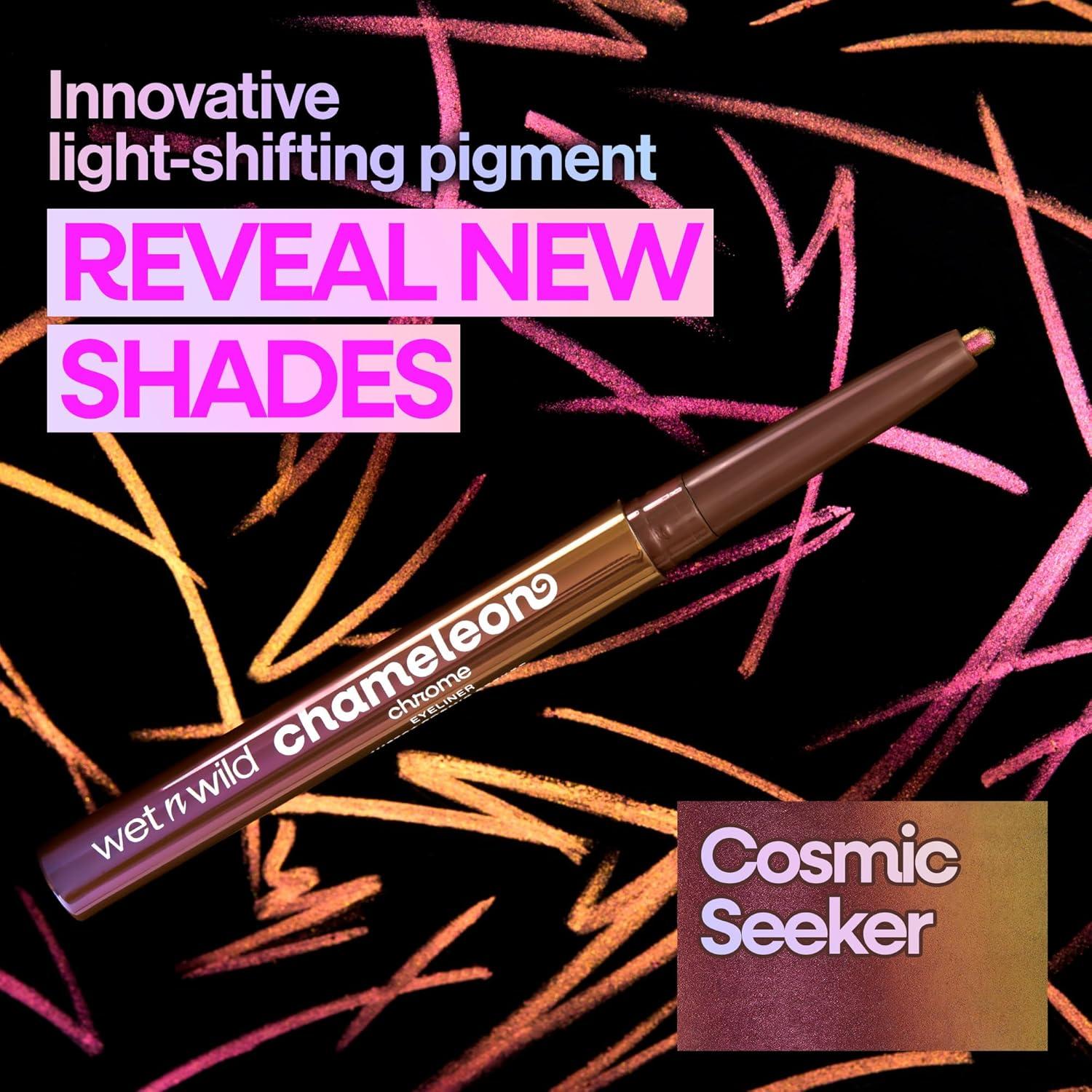 wet n wild Chameleon Chrome Eyeliner, Waterproof and Smudge-Proof, Multichrome Color Shift, Long-Lasting 18-Hour Wear, Cruelty-Free & Vegan – Planet Disco(Cosmic Seeker)