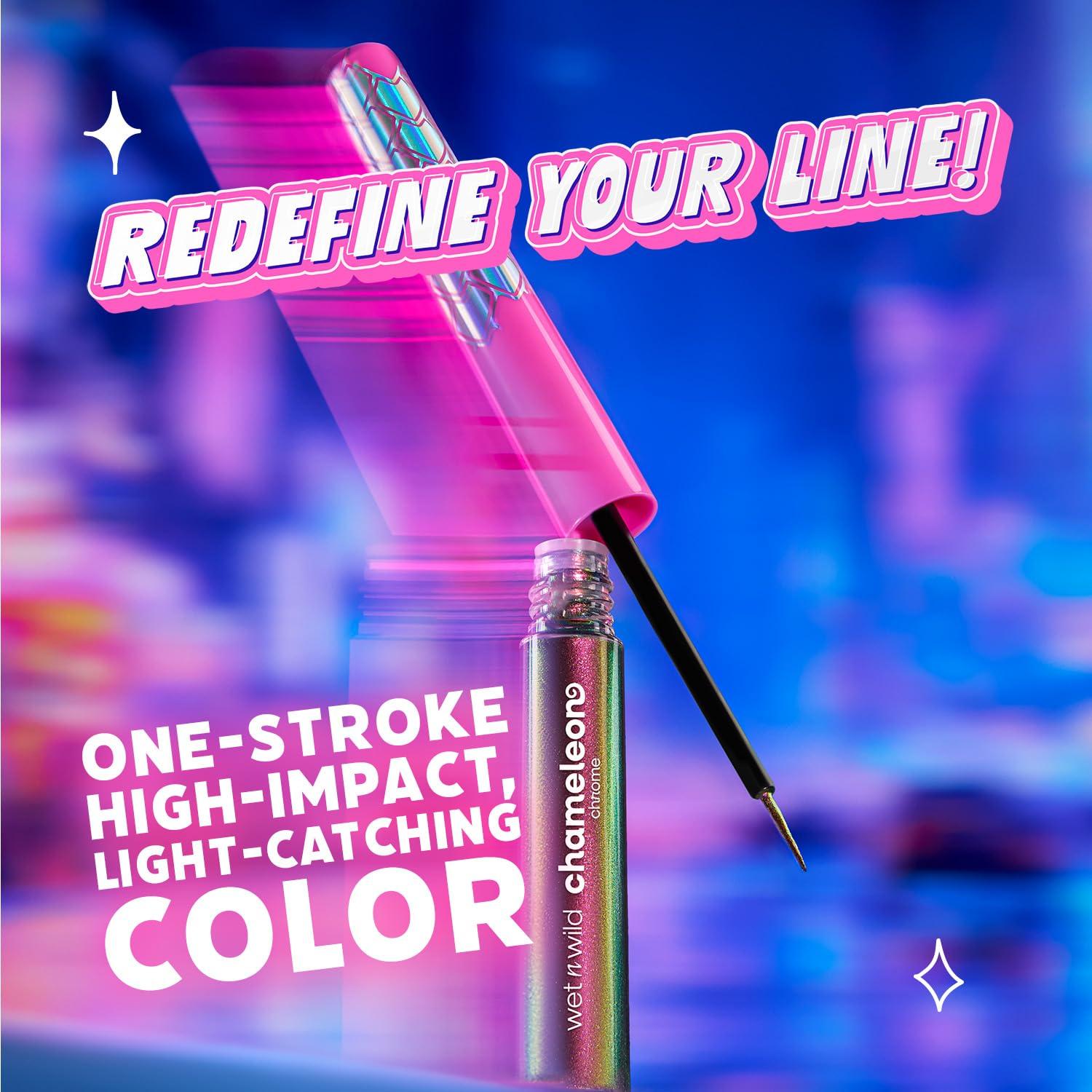 wet n wild Chameleon Chrome Eyeliner, Waterproof and Smudge-Proof, Multichrome Color Shift, Long-Lasting 18-Hour Wear, Cruelty-Free & Vegan – Planet Disco(Galaxy Dancer)