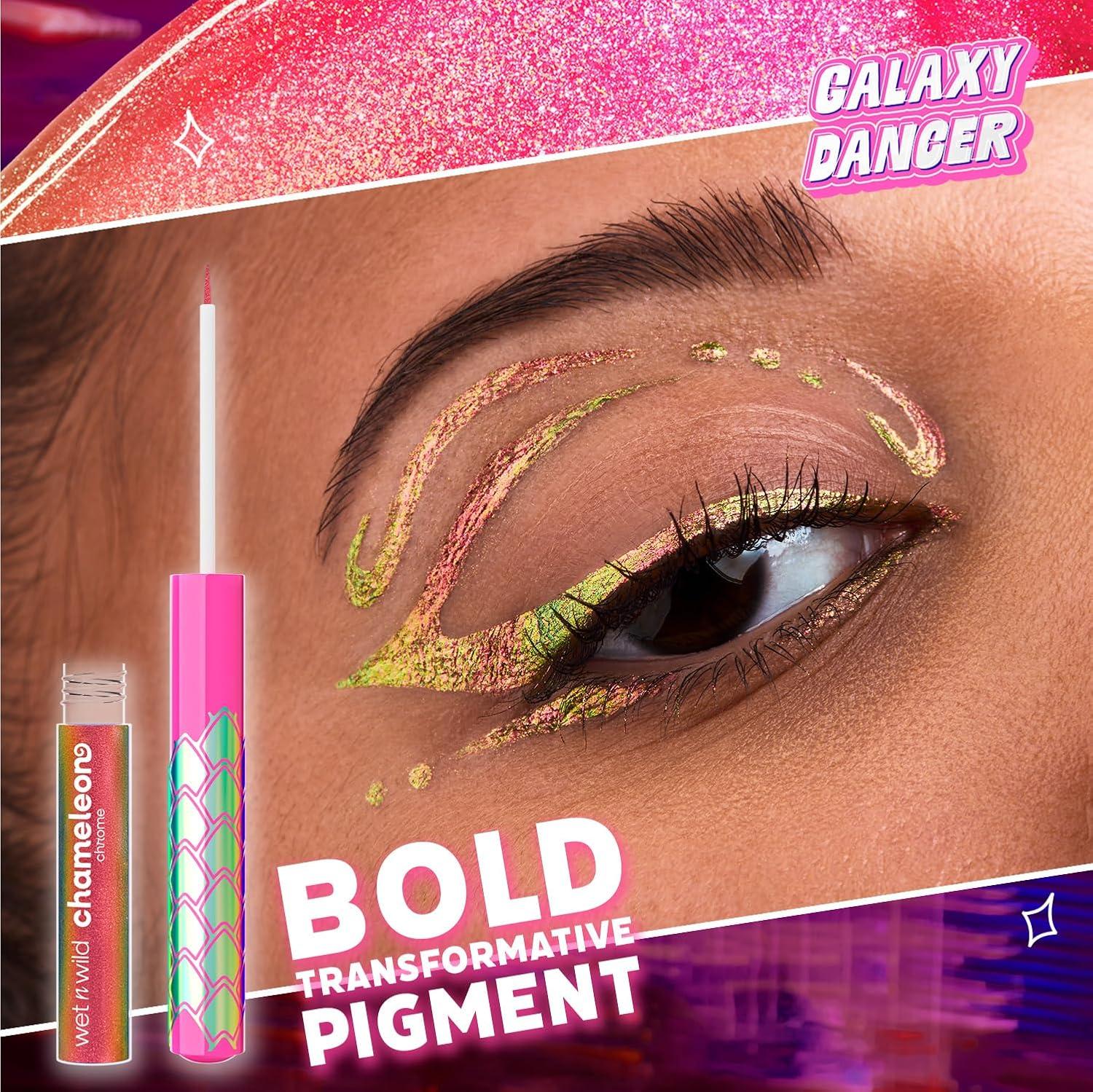 wet n wild Chameleon Chrome Eyeliner, Waterproof and Smudge-Proof, Multichrome Color Shift, Long-Lasting 18-Hour Wear, Cruelty-Free & Vegan – Planet Disco(Galaxy Dancer)