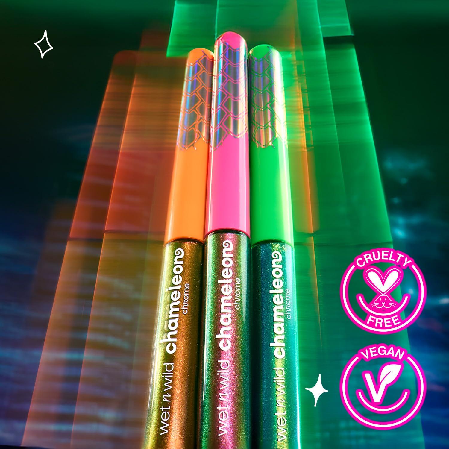 wet n wild Chameleon Chrome Eyeliner, Waterproof and Smudge-Proof, Multichrome Color Shift, Long-Lasting 18-Hour Wear, Cruelty-Free & Vegan – Planet Disco(Galaxy Dancer)