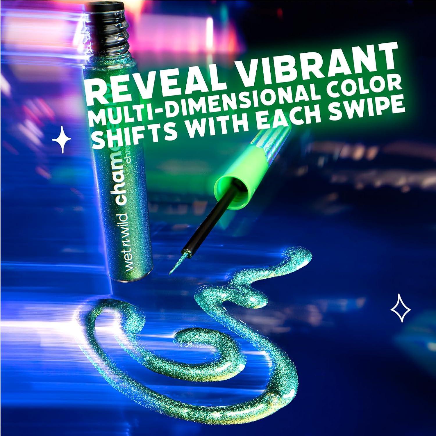 wet n wild Chameleon Chrome Eyeliner, Waterproof and Smudge-Proof, Multichrome Color Shift, Long-Lasting 18-Hour Wear, Cruelty-Free & Vegan – Planet Disco(Astro Pulse)