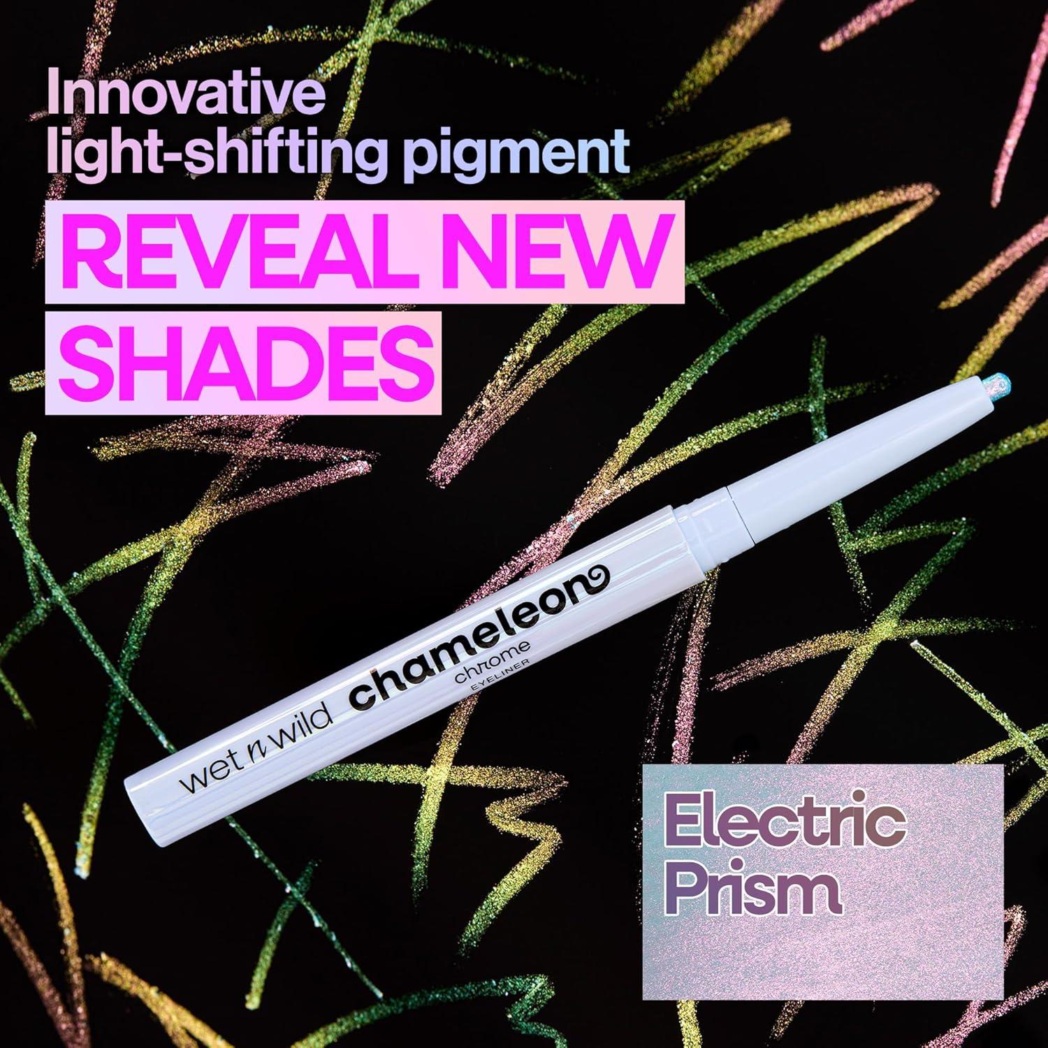 wet n wild Chameleon Chrome Eyeliner, Waterproof and Smudge-Proof, Multichrome Color Shift, Long-Lasting 18-Hour Wear, Cruelty-Free & Vegan – Planet Disco(Electric Prism)