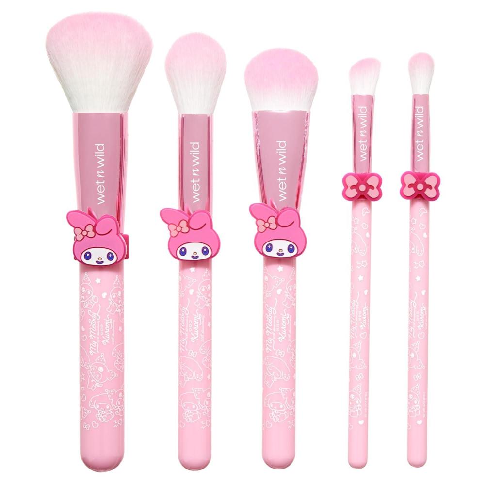 wet n wild Mad Tea Party 4-Piece Makeup Brush Set Alice In Wonderland Collection(Multicolor)