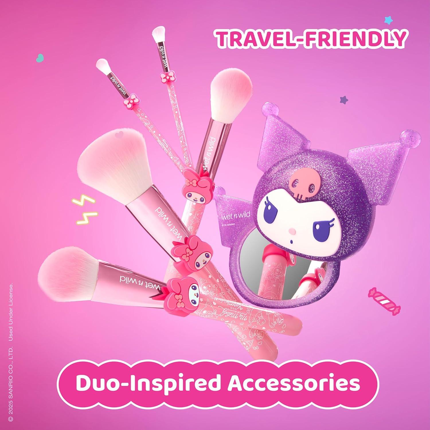 wet n wild Mad Tea Party 4-Piece Makeup Brush Set Alice In Wonderland Collection(Multicolor)