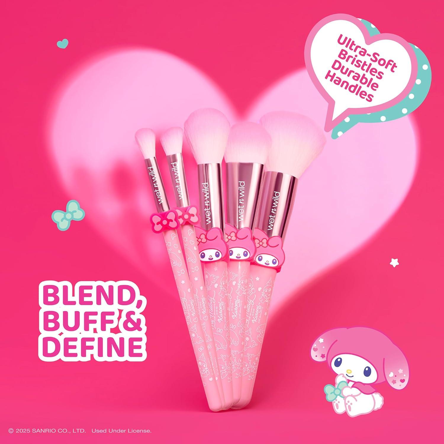 wet n wild Mad Tea Party 4-Piece Makeup Brush Set Alice In Wonderland Collection(Multicolor)