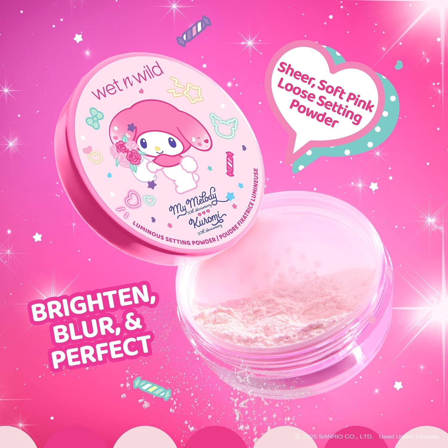 wet n wild My Melody and Kuromi Luminous Loose Setting Powder – Sugar Sparkle