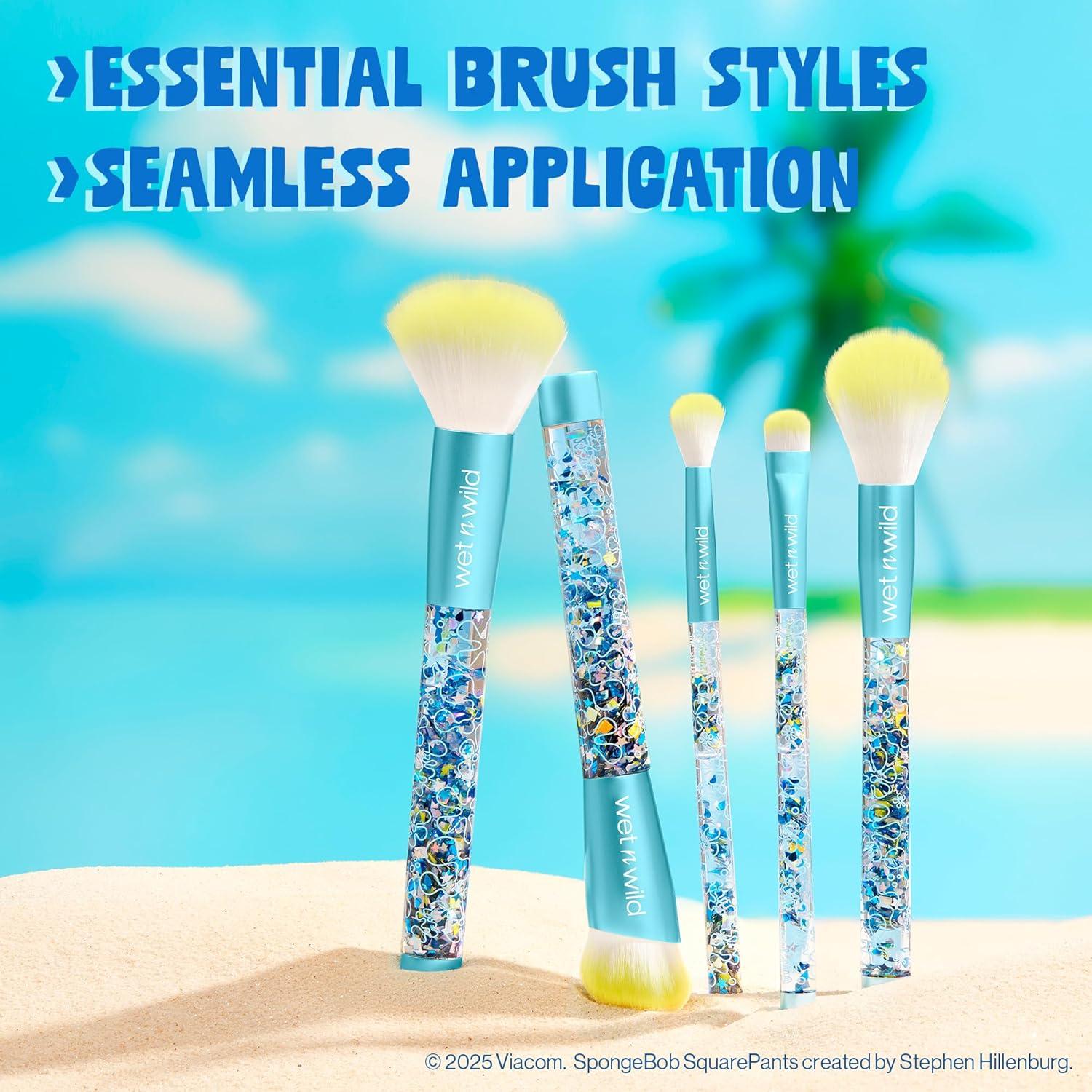 wet n wild Mad Tea Party 4-Piece Makeup Brush Set Alice In Wonderland Collection(The Water’s Fine )