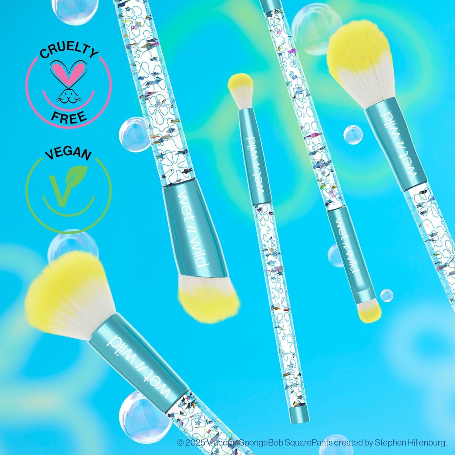 wet n wild Mad Tea Party 4-Piece Makeup Brush Set Alice In Wonderland Collection(The Water’s Fine )