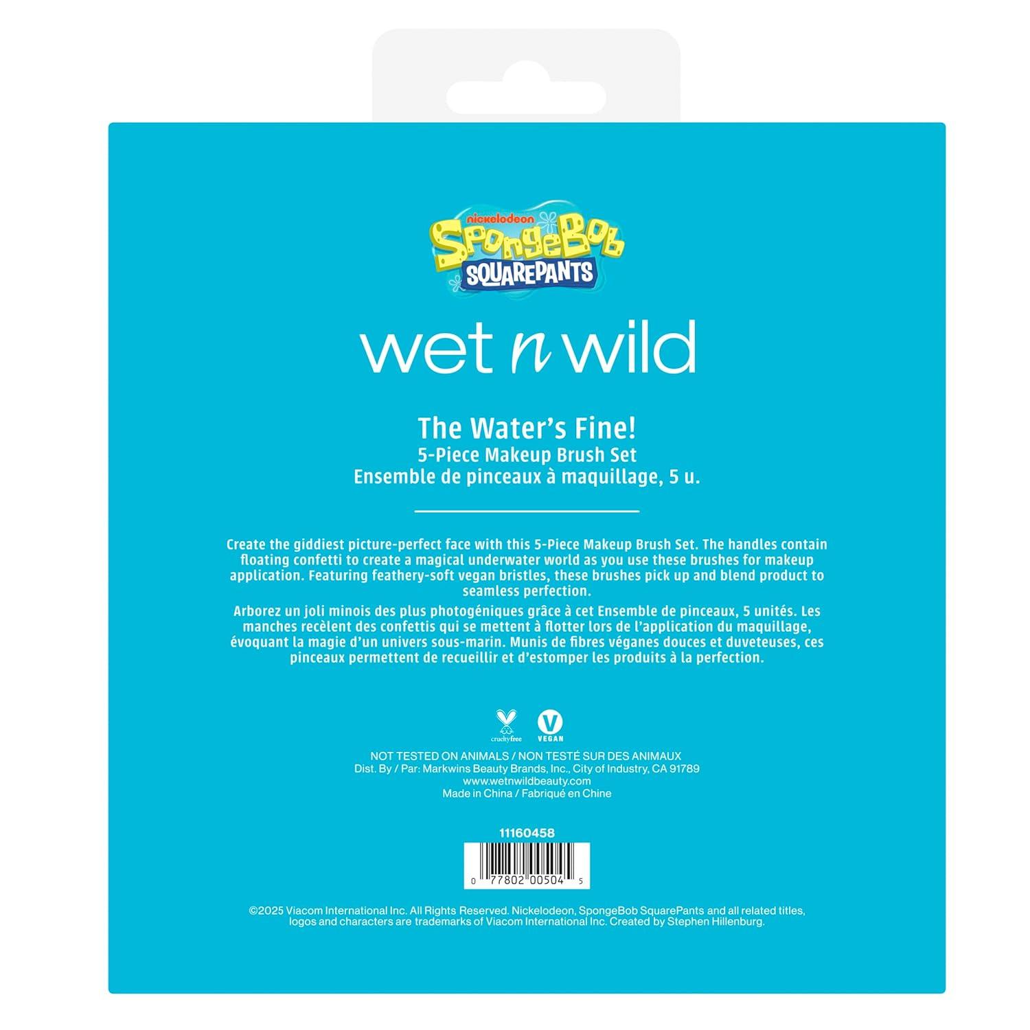 wet n wild Mad Tea Party 4-Piece Makeup Brush Set Alice In Wonderland Collection(The Water’s Fine )