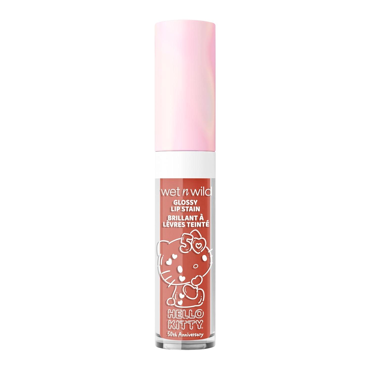 wet n wild Hello Kitty Glossy Lip Stain, Warm Apple Pie Lightly Scented, Nourishing New Glossy Finish Formula, Cruelty-Free & Vegan – So Dreamy(So Dreamy)