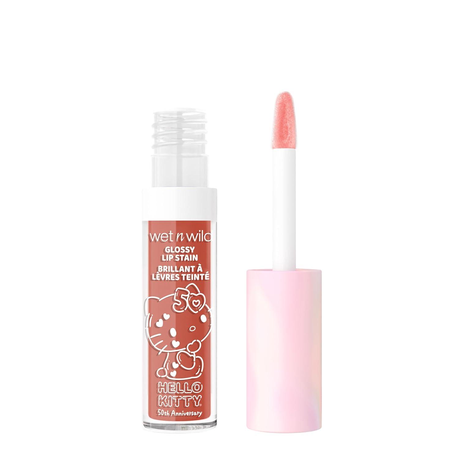 wet n wild Hello Kitty Glossy Lip Stain, Warm Apple Pie Lightly Scented, Nourishing New Glossy Finish Formula, Cruelty-Free & Vegan – So Dreamy(So Dreamy)