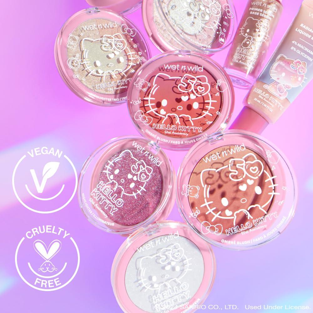 wet n wild Marilyn Monroe Collection Icon Blush – Velvety Pearlescent Powder Blush, Buildable & Blendable Formula Infused with Vitamin E, Includes Sponge Applicator, Cruelty-Free – Rose(Cotton Candy)