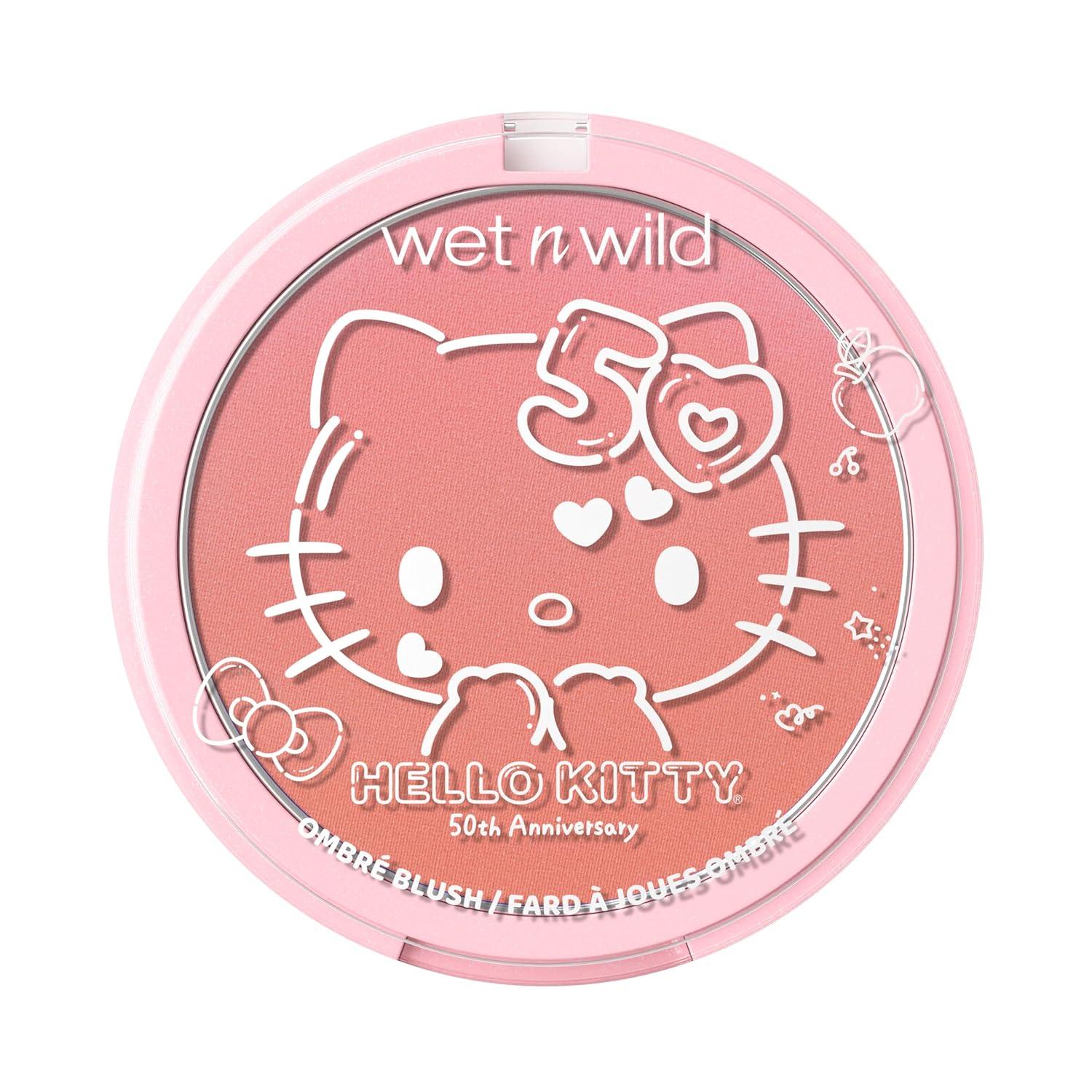 wet n wild Marilyn Monroe Collection Icon Blush – Velvety Pearlescent Powder Blush, Buildable & Blendable Formula Infused with Vitamin E, Includes Sponge Applicator, Cruelty-Free – Rose(Cotton Candy)