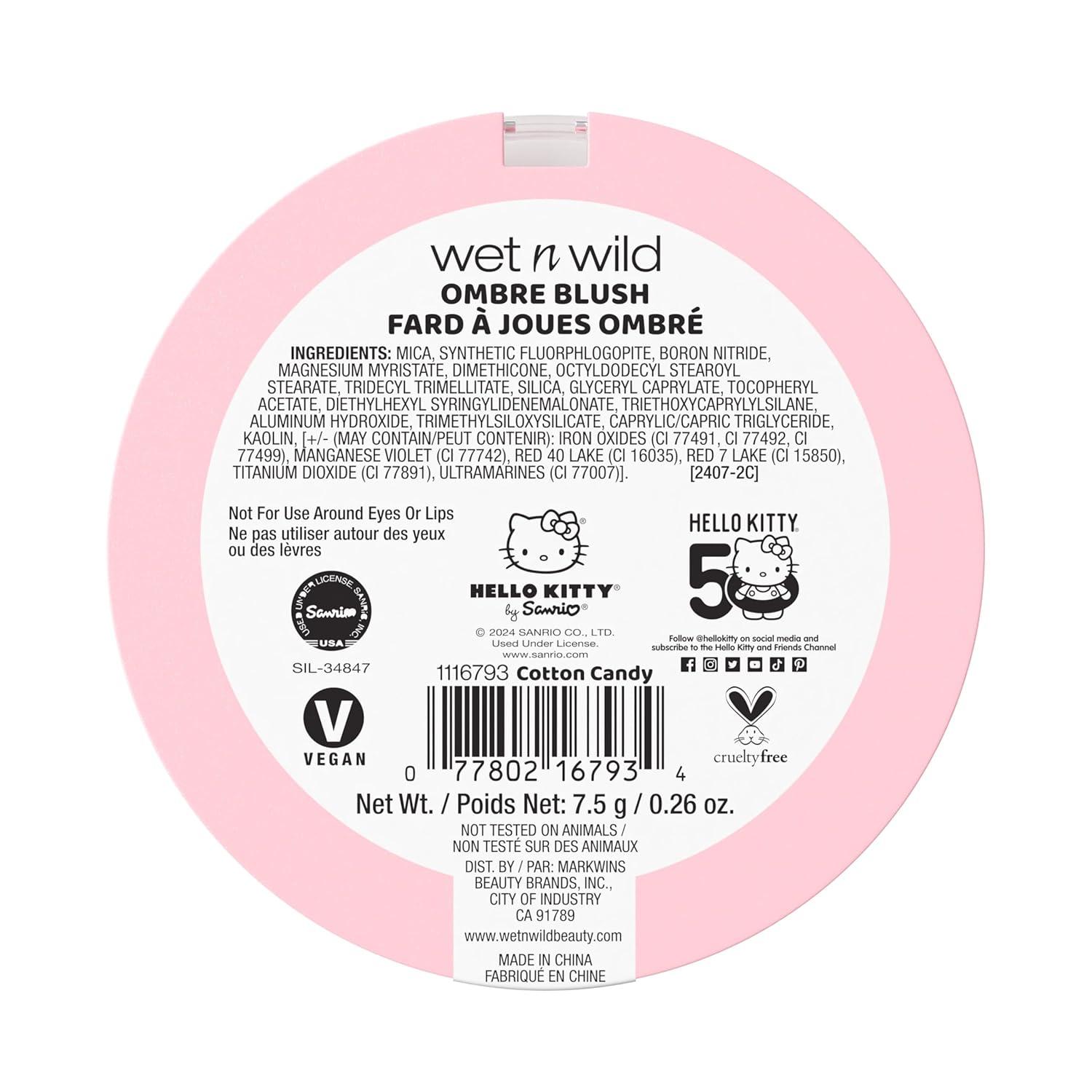 wet n wild Marilyn Monroe Collection Icon Blush – Velvety Pearlescent Powder Blush, Buildable & Blendable Formula Infused with Vitamin E, Includes Sponge Applicator, Cruelty-Free – Rose(Cotton Candy)