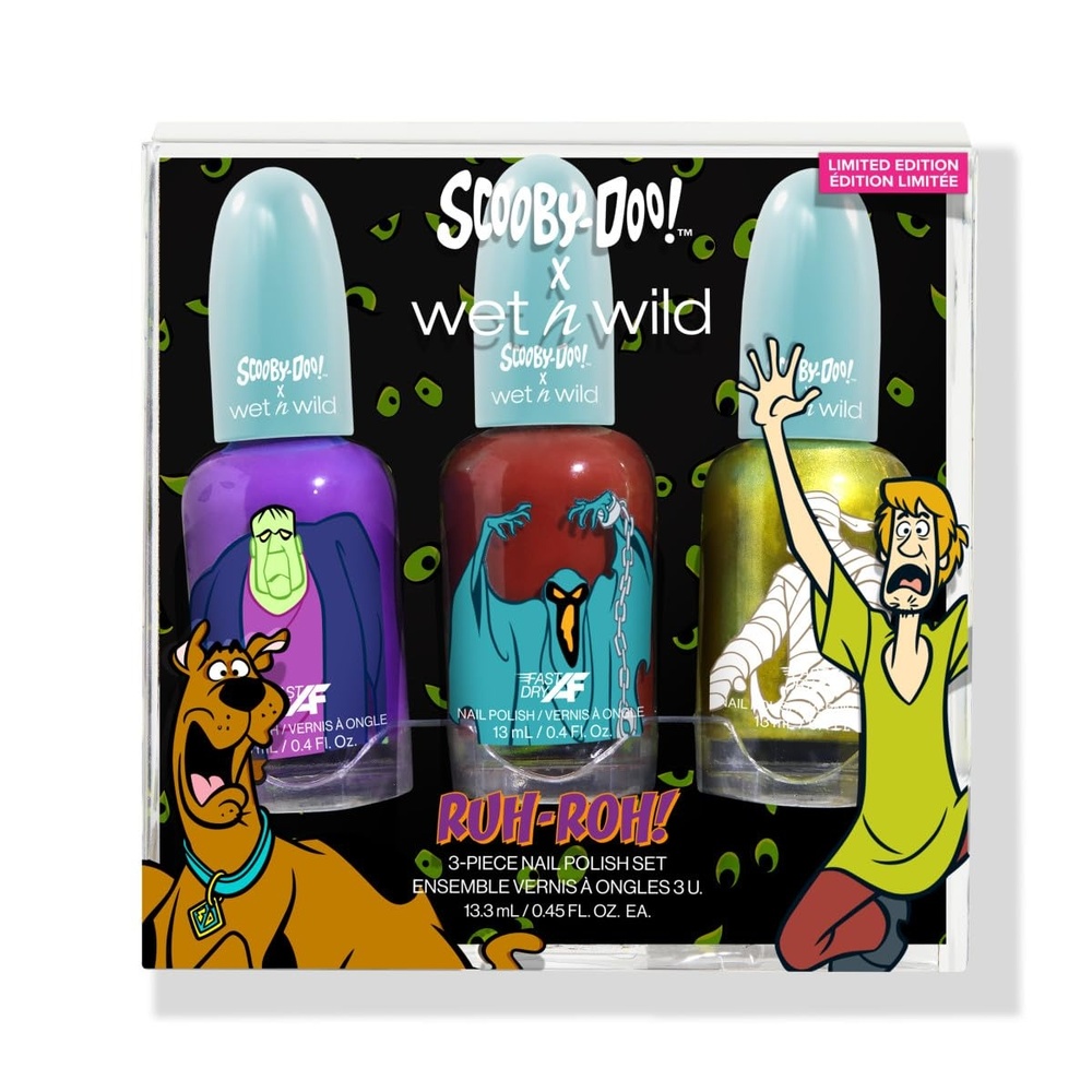 wet n wild Scooby Doo Collection RUH-ROH  3-Piece Nail Polish Set