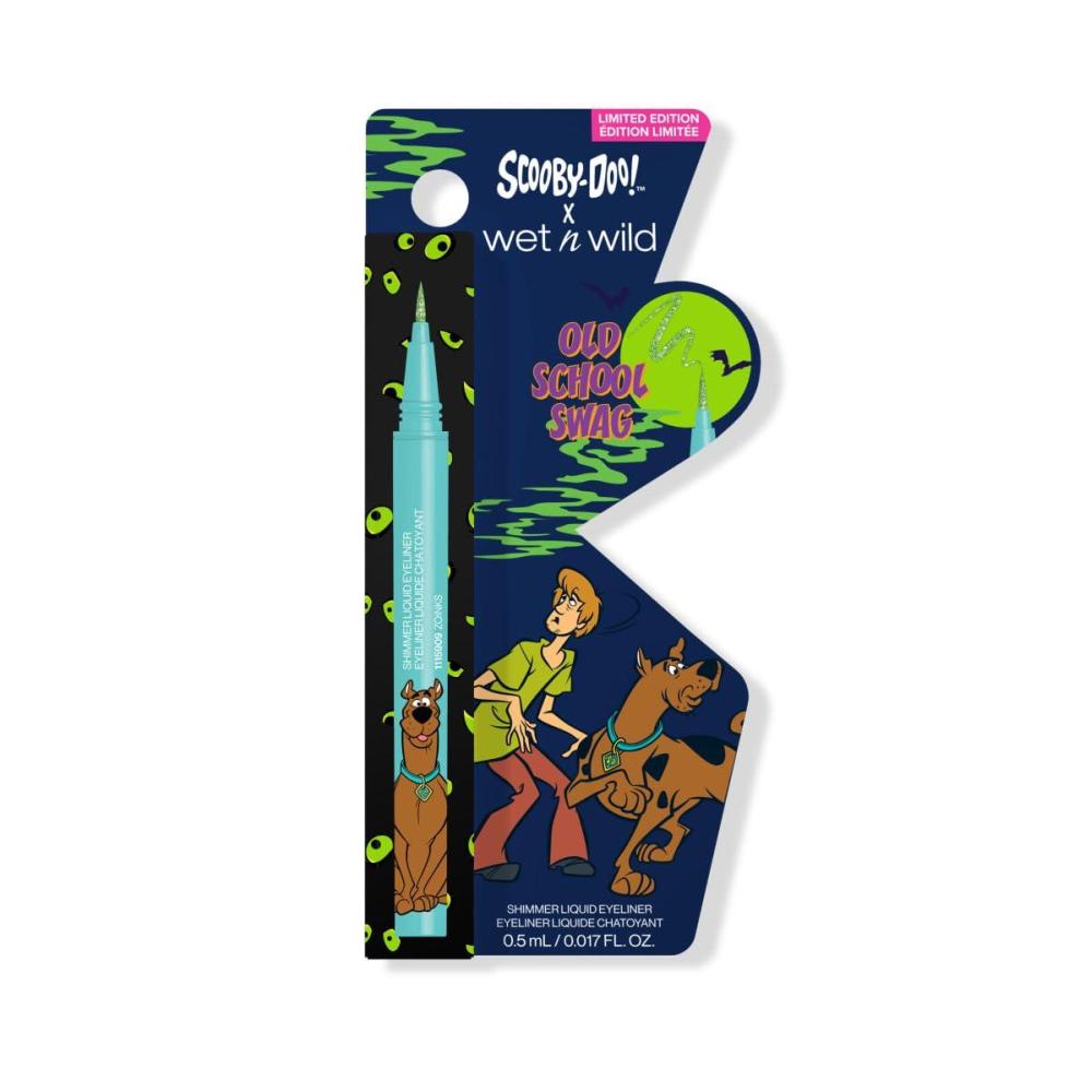 wet n wild Scooby Doo Old School Swag Shimmer Liquid Eyeliner – Glitter-Infused Formula for Bold Eye Looks, Easy Glide Precision Tip, Cruelty-Free & Vegan – Zoinks