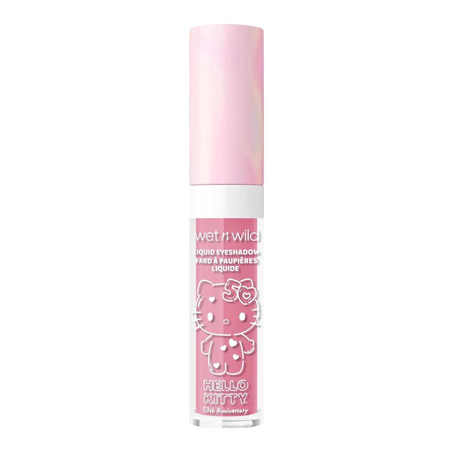 wet n wild Hello Kitty Liquid Eyeshadow, Smooth, Blendable, Shimmery Matte Bubblegum Pink Shade, Cruelty-Free & Vegan – Cheers (Bubbly)